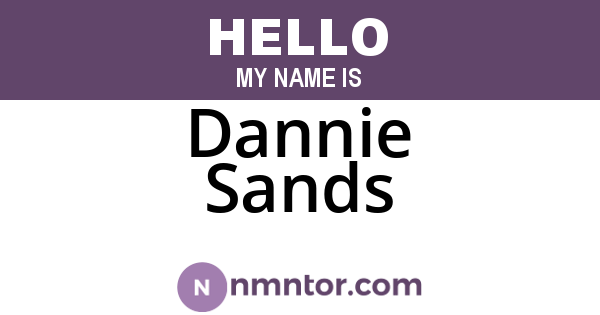 Dannie Sands