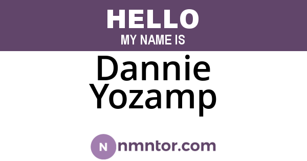Dannie Yozamp