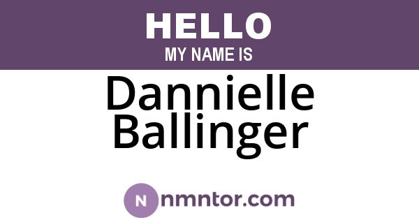 Dannielle Ballinger
