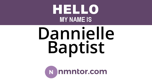 Dannielle Baptist