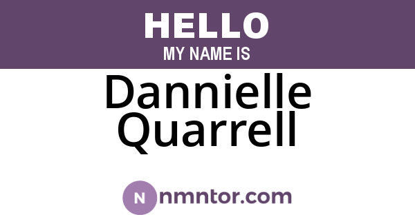Dannielle Quarrell
