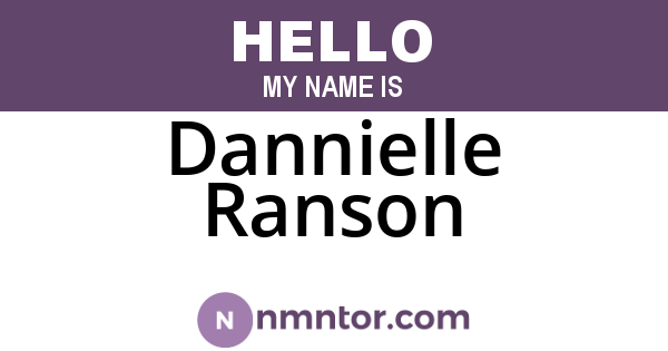Dannielle Ranson