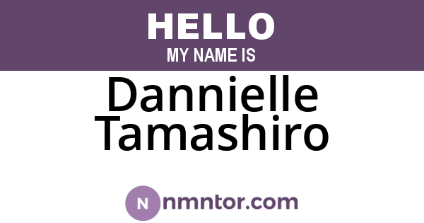 Dannielle Tamashiro