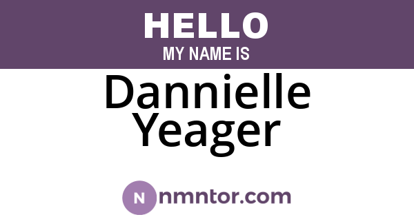 Dannielle Yeager
