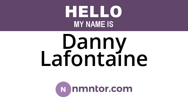 Danny Lafontaine