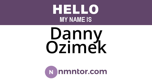 Danny Ozimek