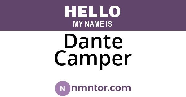 Dante Camper