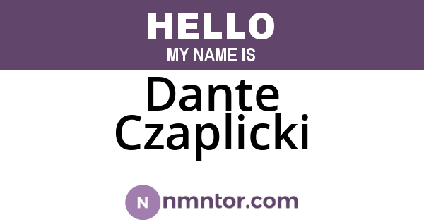 Dante Czaplicki