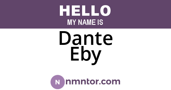 Dante Eby