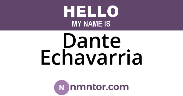 Dante Echavarria