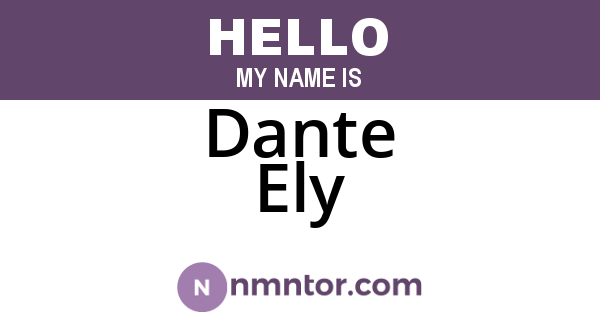 Dante Ely