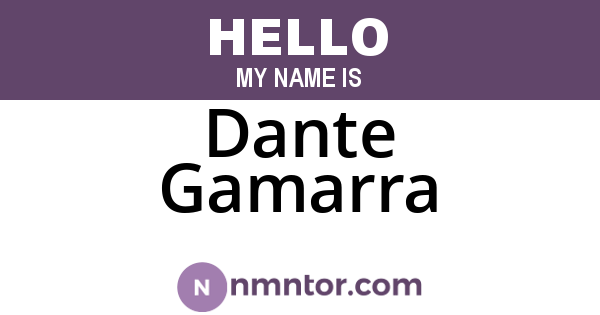 Dante Gamarra