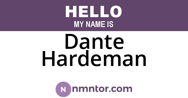 Dante Hardeman