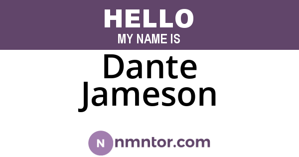 Dante Jameson