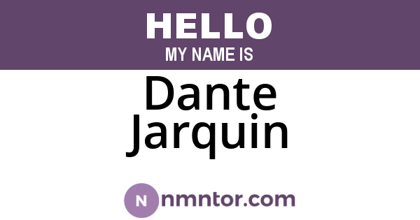 Dante Jarquin