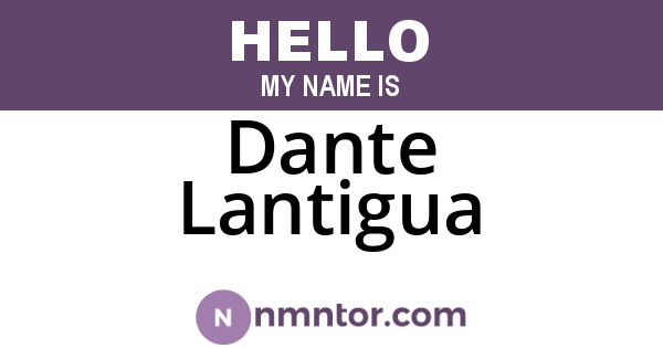 Dante Lantigua