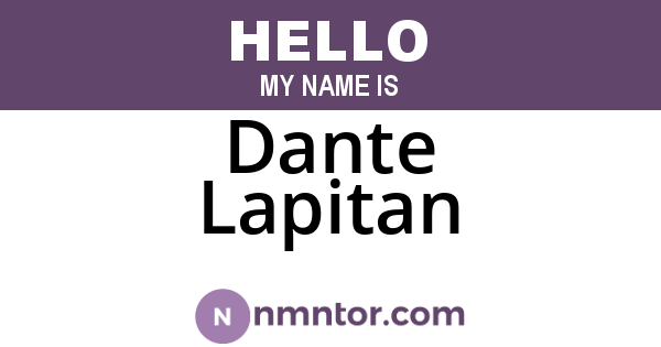 Dante Lapitan