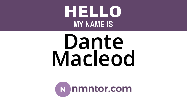 Dante Macleod