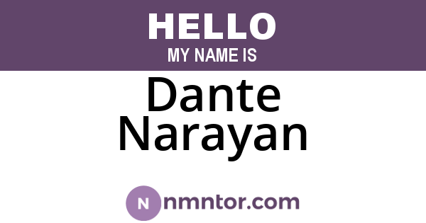 Dante Narayan