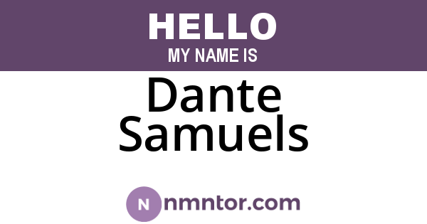 Dante Samuels