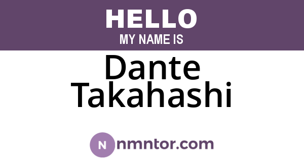 Dante Takahashi