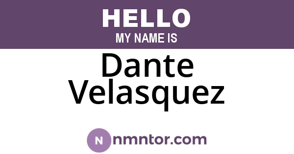 Dante Velasquez