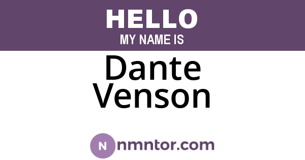 Dante Venson