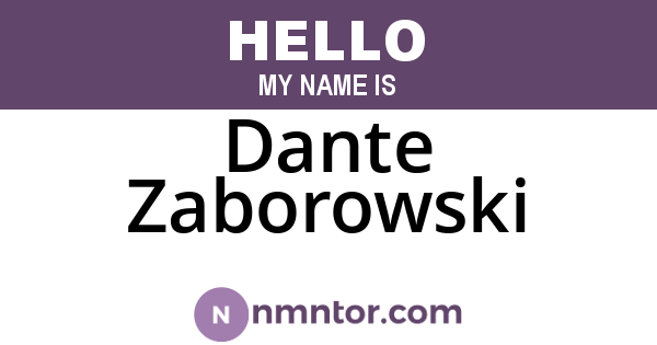 Dante Zaborowski