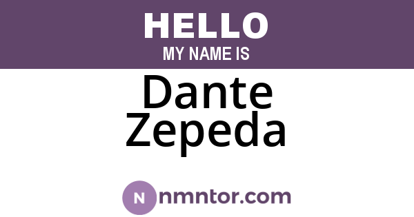 Dante Zepeda