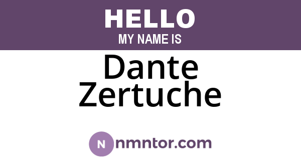 Dante Zertuche