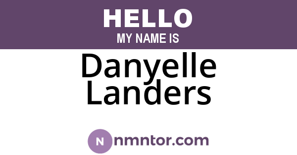 Danyelle Landers