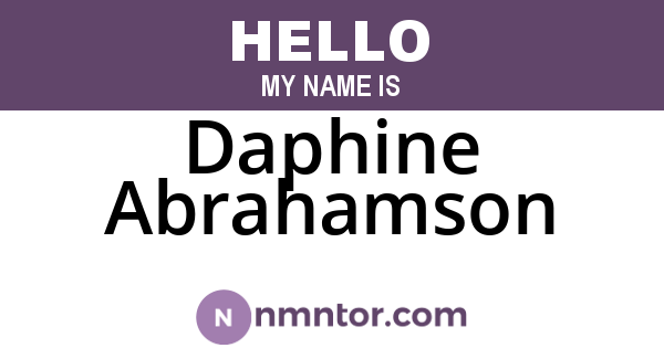 Daphine Abrahamson