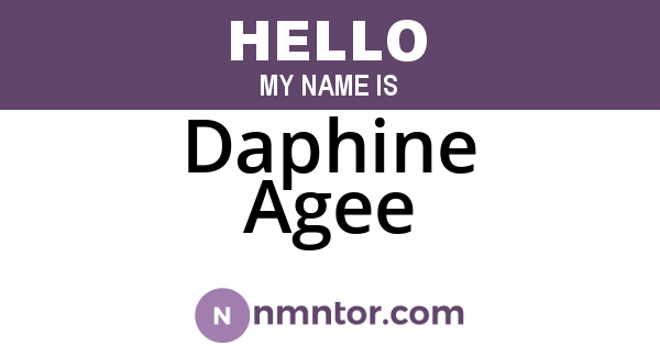 Daphine Agee