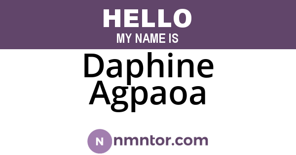Daphine Agpaoa