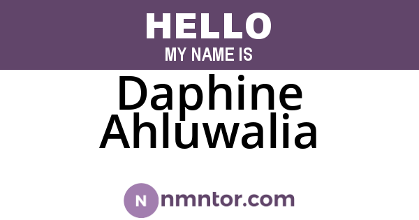 Daphine Ahluwalia