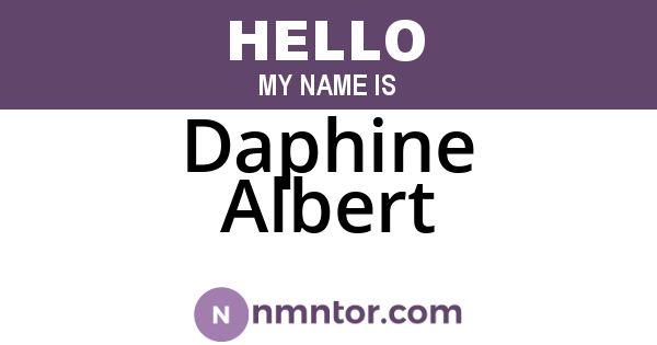 Daphine Albert