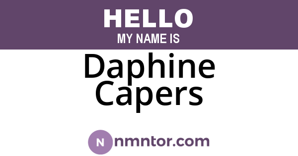Daphine Capers