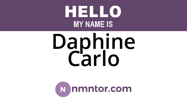 Daphine Carlo