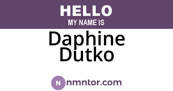 Daphine Dutko
