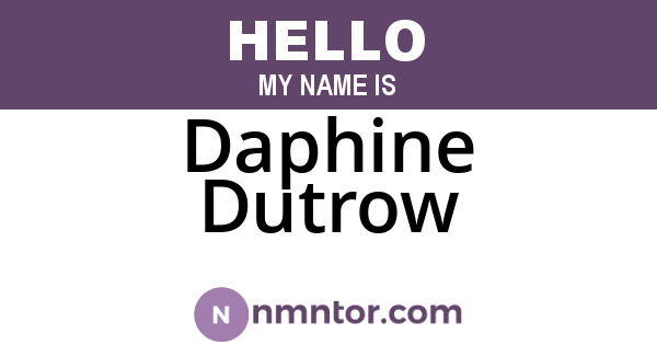 Daphine Dutrow