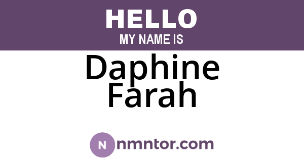 Daphine Farah
