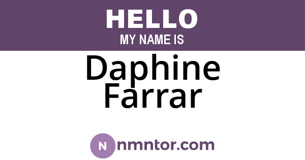 Daphine Farrar