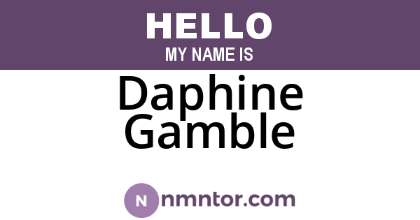Daphine Gamble