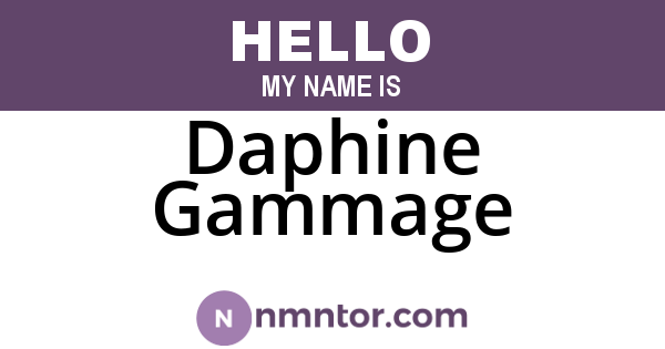 Daphine Gammage