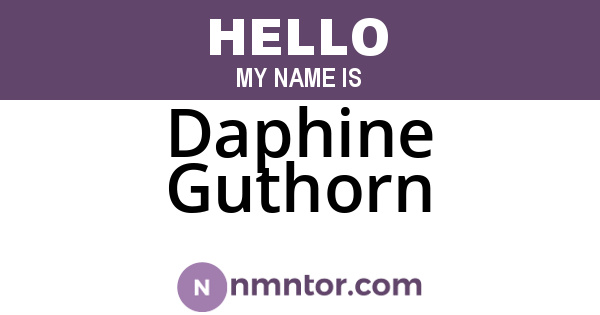 Daphine Guthorn