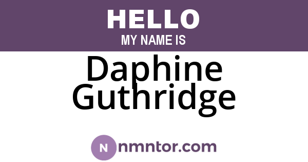 Daphine Guthridge
