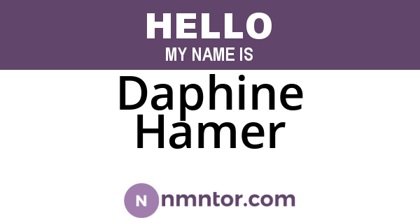 Daphine Hamer