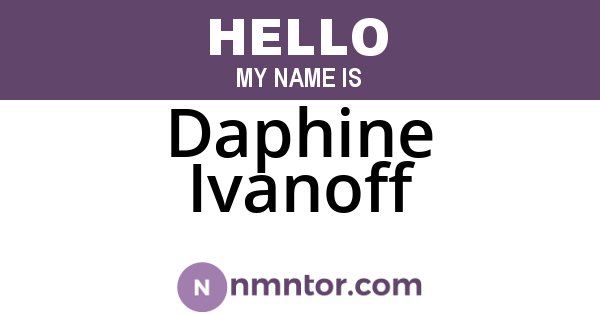 Daphine Ivanoff