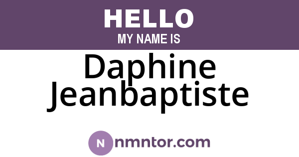Daphine Jeanbaptiste
