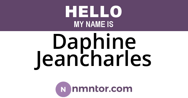 Daphine Jeancharles